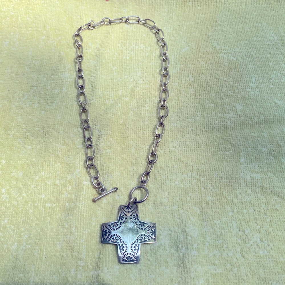 Silpada cross necklace 16”